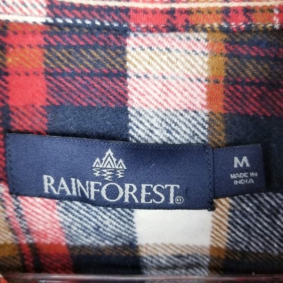 RAINFOREST Flannel Plaid Button Front Shirt NWT - Picture 5 of 11